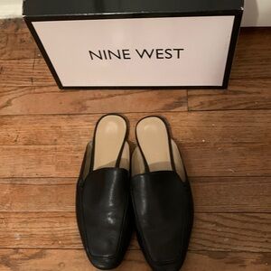 Nine West Black Slip-On Mules